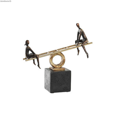 Figurka Dekoracyjna DKD Home Decor Czarny Złoty Metal Żywica Ludzie Nowoczesny (