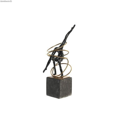 Figurka Dekoracyjna DKD Home Decor Czarny Złoty Metal Żywica Nowoczesny (17 x 14