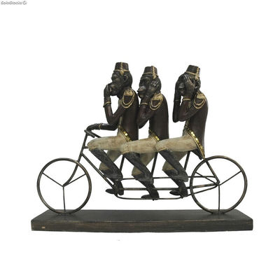 Figurka Dekoracyjna DKD Home Decor Małpa Rower Trójkołowy Czarny Złoty Metal Żyw