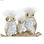 Figurka Dekoracyjna DKD Home Decor Pień 24 x 9 x 26 cm Sowy Czarny Złoty Biały - 2