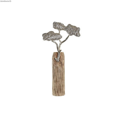 Figurka Dekoracyjna DKD Home Decor Pień Srebrzysty Drzewo Brązowy Aluminium Kolo