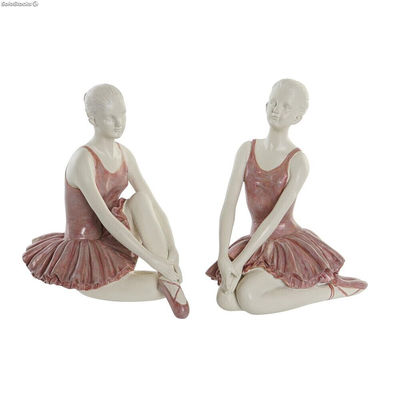 Figurka Dekoracyjna DKD Home Decor Romantyczny Baletnica 16 x 11 x 17 cm (2 Sztu