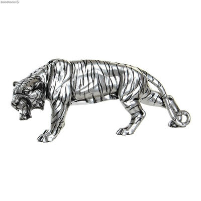 Figurka Dekoracyjna DKD Home Decor Srebrzysty Kolonialny Tygrys 31 x 7,5 x 13,5