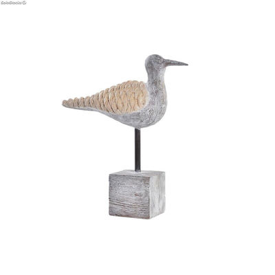 Figurka Dekoracyjna DKD Home Decor Szary Naturalny Ptak Śródziemnomorski 23 x 9