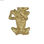 Figurka Dekoracyjna DKD Home Decor Złoty Małpy 9 x 7 x 25 cm - 3