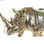 Figurka Dekoracyjna DKD Home Decor Złoty Żywica Wielokolorowy Nosorożec (55 x 17 - 2