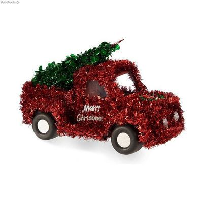 Figurka Dekoracyjna Samochód Boże Narodzenie Łańcuch 15 x 18 x 27 cm Czerwony Ko