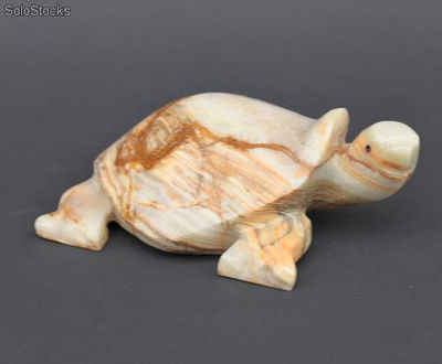 Figurka Żółw - 15 cm - onyks
