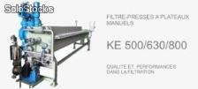 Filtre-Presses à plateaux Manuels KE 500/630/800
