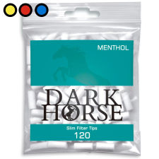 Filtri Slim 6x15mm Menthol Dark Horse (10 sacchetti da 120 filtri)