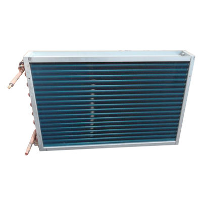 Finned hydrophilic foil evaporator for copper tube condenser for cooling tower