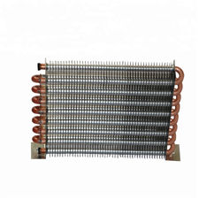 Finned hydrophilic foil evaporator for copper tube condenser for refrigerator fr