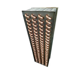 Finned hydrophilic foil evaporator for copper tube condenser for water chiller