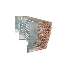 Finned hydrophilic foil evaporator for copper tube condenser in split machine