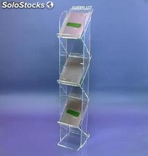 Fique Brochura escadas Holder - plexiglass transparente