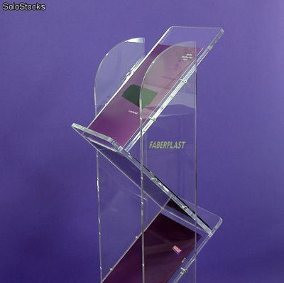 Fique Brochura escadas Holder - plexiglass transparente - Foto 2
