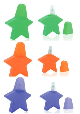 Flacon de parfum forme d&#39;star orange AT224 , violet et vert (12 ml)