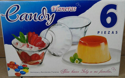 flaneras Candy , 6 flaneras sin tapas, lote 500 juegos