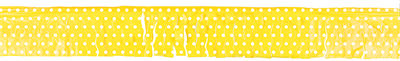 Fleco plastico amarillo lunares 25 mts, 6