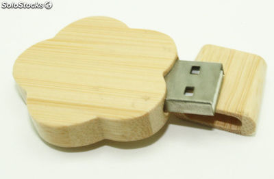 Fleur en bois USB flash Drive 4G Pendrive U disque 2.0 Memory Stick pas cher - Photo 2