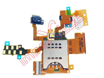 Flex com conector cartão SIM, Flash, Sensor de Proximidad e Contacto conector de - Foto 2