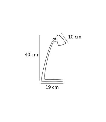 Flexo led modelo Clase acabado blanco/plata 40 cm(alto)10 cm(ancho)19 cm(largo - Foto 3