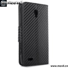 Flip leather case fundas para Alcatel phone model go play OT7048 one touch 7048