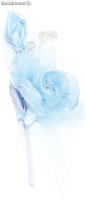 Flor de tela grande azul
