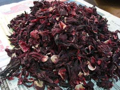 Flor secada del hibisco para el té