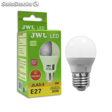 Foco de LED tipo bulbo de 3w (Luz Cálida o Blanca)