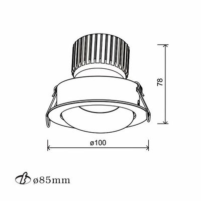 Foco LED downlight empotrable ajustable RA-4012 43w/50w - Foto 2