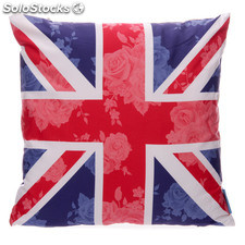 Fodera per cuscino - Bandiera inglese con fantasia floreale