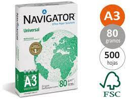 Folios A3 baratos, papel A3 Navigator 80 grs. - Foto 2