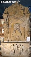 Fontaine classique en marbre travertine romain