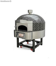 Forno a gas per pizza con base fissa, 300 mm e 6 pizze, superficie di cottura