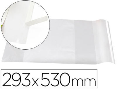 Forralibro liderpapel Nº29 con solapa ajustable adhesivo 293 x 530 mm