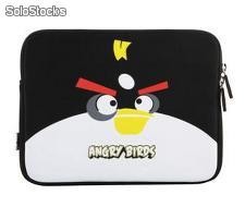 Forro Angry Birds con cierre para iPad/iPad2 (Negro)