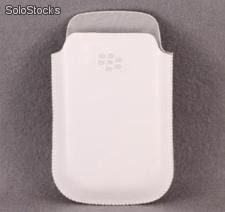 Forro de cuero blanco Blackberry 8900 al por mayor