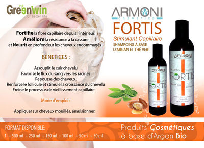 Fortis / shampoing à base d&#39;argan et thé vert