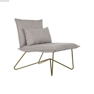 Fotel DKD Home Decor 66 x 78 x 75 cm Beżowy Złoty Metal