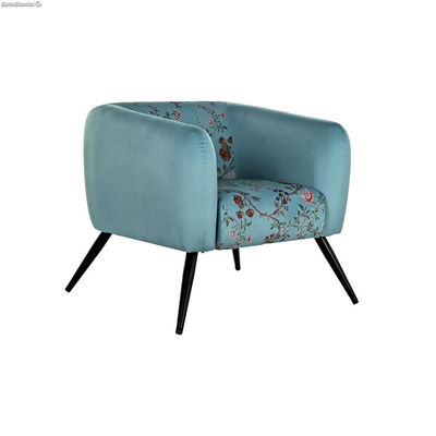 Fotel DKD Home Decor 75 x 71 x 71 cm Czarny Metal Kolor Zielony