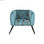 Fotel DKD Home Decor 75 x 71 x 71 cm Czarny Metal Kolor Zielony - 4