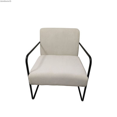 Fotel DKD Home Decor Czarny Poliester Biały Żelazo (64 x 74 x 79 cm)