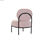 Fotel DKD Home Decor Czarny Różowy Metal 51 x 61 x 79 cm - 3