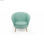 Fotel DKD Home Decor Kolor Zielony Srebrzysty Metal Plastikowy 80 x 75 x 86 cm - 2