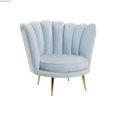 Fotel DKD Home Decor Niebieski Złoty Błękitne niebo Metal Plastikowy Gąbka 74 x