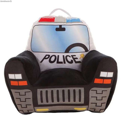 Fotel Dziecięcy Radiowóz Policyjny 52 x 48 x 51 cm Czarny Akryl (52 x 48 x 51 cm
