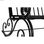 Fotel na biegunach DKD Home Decor Czarny Metal 118 x 90 x 92 cm - 4
