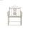 Fotel na biegunach DKD Home Decor Metal Aluminium Biały (63 x 89 x 92 cm) - 5
