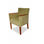 Fotel pikowany z drewnianymi podlokietnikami - Zdjęcie 2